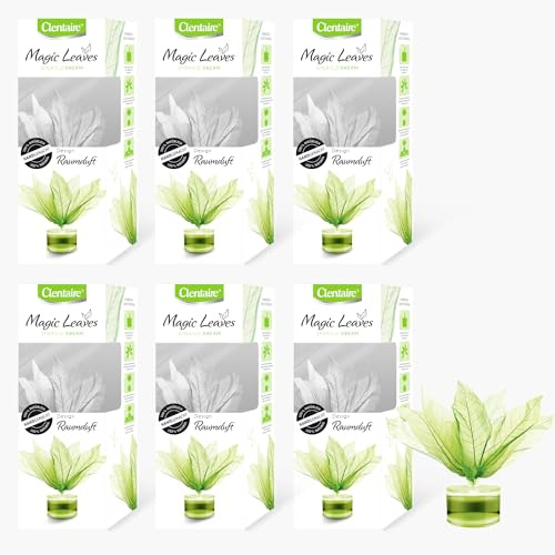 CLENTAIRE Magische Duftblätter Emerald Dream 6er Pack 6 x 50ml Glas - sinnlich Raumduft, 100% Natürliche handgefertigte Blüte, Raumdekoration