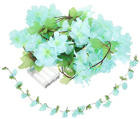 EXCEART Schnur Kirschblüten-lichterketten Reben Mit Lichtern Girlandenkranz Hängelampe Weinreben Pflanzen Girlandenlicht Hängendes Baumlicht Hochzeitsgirlande Licht Haushalt Blumen Plastik