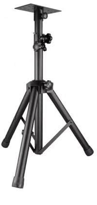 Soporte del Altavoz Soporte de Altavoz de Metal Completo, Carro Profesional Grueso, trípode de Sonido, Suelo, Bolsa de Tarjeta de Escenario, trípode portátil Soportes para Monitor (Color : Negro)