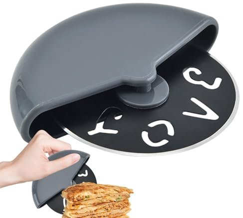 Cortador de pizza, rueda de corte de pizza, rueda redonda para cortar pizza, cortador de pizza de mano apto para lavavajillas, con funda protectora para tartas, queso, pasteles