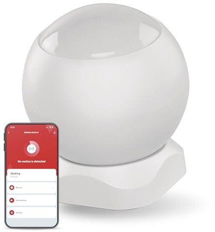 EMOS GoSmart Infrared Motion Sensor with App, Zigbee Motion Sensor for Home Automation, Light or Alarm, Detection Angle 90°, Detection Range 8 m, IP20 for Indoor, 1 Year Battery