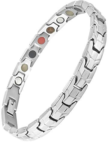 HAQI Magnetarmband Damen Gesundheit Energie Titan Magnetarmband Ideal Schmerzlinderung für Arthritis und Karpaltunnelsyndrom