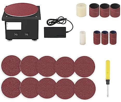 Mini ponceuse à bande électrique bricolage Machine à disque de sable à grande vitesse multifonction bureau rectifieuse outil de travail du bois de polissage(Set meal 2)