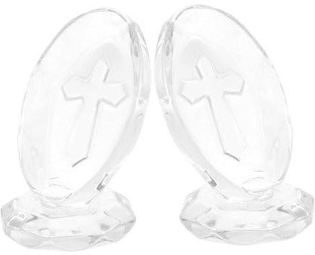 Garneck 2stücke Kristall Kreuz Design Desktop Dekoration Elegante Christliche Statue Für Home Showcase Kreatives Ornament Für Wohnzimmer Und Büro