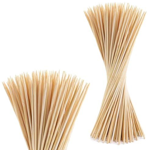 AIBULO 750PCS Bamboo Skewers 12-Inch – Jumbo Bulk Pack of Natural Wooden Skewers for BBQ, Chicken, Kebab, Fruit, Appetizers & More – Food-Grade Bamboo Sticks for Grilling & Roasting
