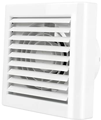 OWOHYG Ventilatore di Scarico Elettrico, Ventola di Scarico da 6 per finestre in Vetro, Ventola di Ventilazione silenziosa per Bagno, Bianco, 21W, 125CFM