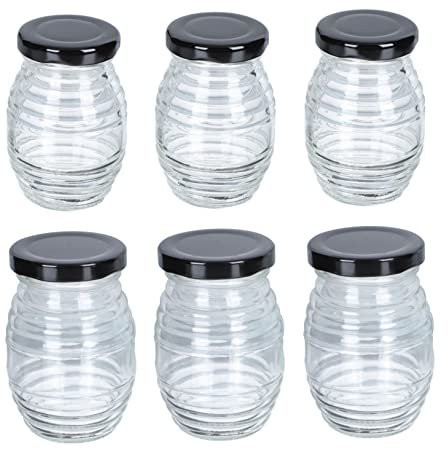 Cabilock 6 Pièces Bouteilles de Sauce Verre Transparent Lot pour Ketchup Moutarde Huile Cuisine et Pique