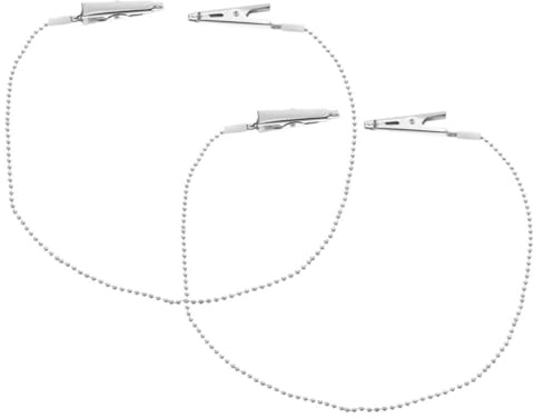 Healeved Clip per Bavaglino Dentale Morsetti Compatti e Facili da Usare per Acciaio Inossidabile Argento 2 Pezzi per Cliniche e Uso Domestico