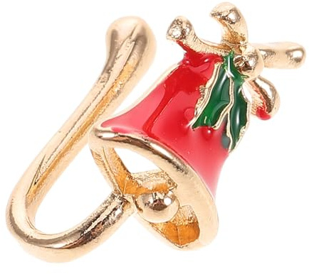 IMIKEYA Aro Nasal Falso Forma Clip y Cuentas para Niñas sin Perforación para Fiestas de Navidad Joyería para Piercing de Nariz
