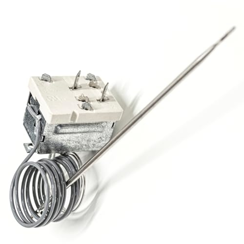 JPshop - Thermostat électrique réglable température four 2 contacts 265° compatible avec Smeg 818730401