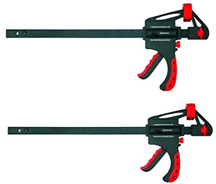 Proteco-Werkzeug® Set 2 Stück Schnellspannzwingen 600 mm x 63 mm Einspanntiefe Einhandzwingen Spreizzwingen Spannzwingen Schraubzwingen