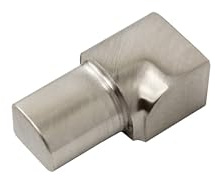 Viertelkreis Edelstahlschiene Fliesenschiene Edelstahl V2A 12mm | Viertelkreis-Eckstück aus Edelstahl V2A für einen sauberen Profilabschluss, passend für ein 12-mm-Profil.