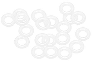 sourcing map Packung mit 20 Silikon O-Ringe 6mm OD 3mm ID 1.5mm Breite Weiß | VMQ Dichtung, Für Kompressorventile Rohrreparatur