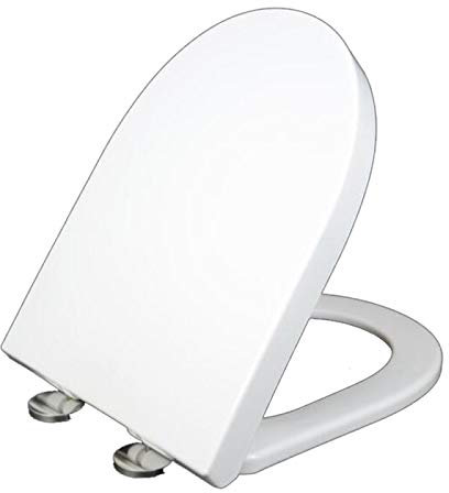 XQHD Coperchio del Water Soft Close, con Chiusura Ammortizzata Tavoletta WC Copriwater Ideale per Bagno,White