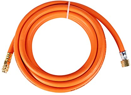 GARDINGER Propanschlauch 5 m mit Schnellkupplung DN5 und Anschluss 3/8 links