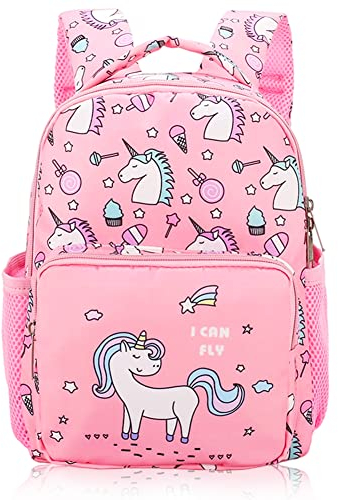 TNMV Girls' Unicorn Backpack,Kinderrucksack Mädchen, Kinder Prinzessin Rucksack Kleinkind Rucksack Kinder Tanzen Tasche Satchel für Kindergarten Vorschule, 1-6 Jahre alt, Rosa