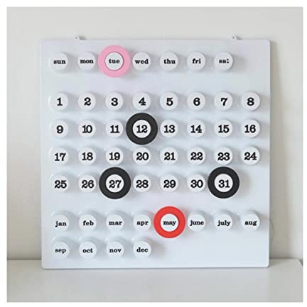 YXWJ 48x49x5.8 cm(18.9x19.3x2.3 in) Calendrier perpétuel Simple Calendrier de Bureau Calendriers et Fournitures de Bureau Décoration Murale