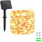 cshare Guirlande lumineuse solaire, 10 m, 100 LED, fil de cuivre, 8 modes, minuterie, protection IP65, pour sapin de Noël, jardin, chambre, balcon, décoration intérieure/extérieure, blanc chaud