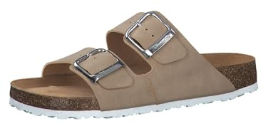 Tamaris Damen Footbed Styles; TAUPE NUBUC/beige; 36 EU