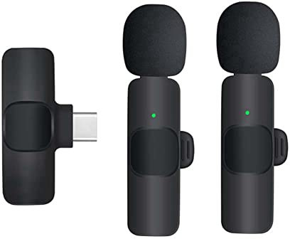 Lucaser MicróFono de Solapa InaláMbrico, para GrabacióN de Video, TransmisióN en, Vlog, MicróFono con CancelacióN de Ruido para Presentaciones