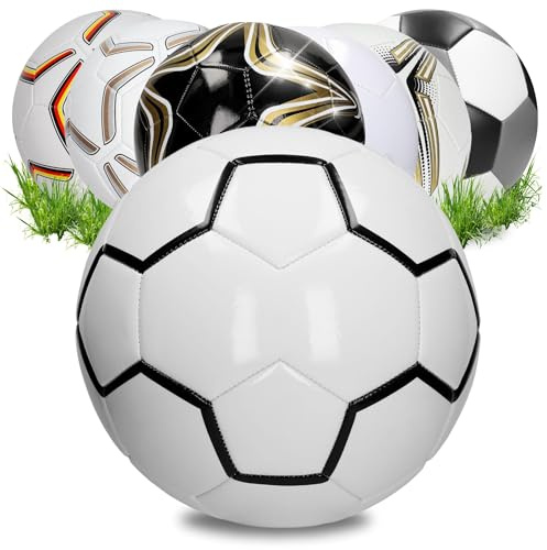 Fußball 'Derby' Größe 5 - Trainingsball für Indoor und Outdoor in Weiß-Grau
