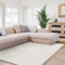 Interiyou Fargo - Teppich Wohnzimmer 140x200 cm Creme - Kurzflor Waschbar und rutschfest - Flauschiger Fellteppich aus Kunstfell - weicher Langflor Fell