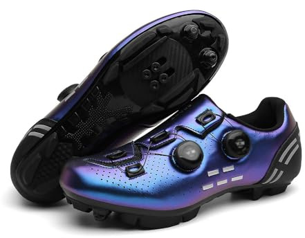 ENEN Zapatillas de Ciclismo para Hombre Mujer, MTB Zapatos Bicicleta de Montaña Compatibles con Look SPD Lock, Unisex Zapatillas de Bicicleta de Montaña