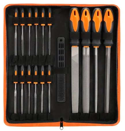 18-Teiliges Feilen- Und Raspelset Für Metall, Holz, Kunststoff Usw. Hochwertiges Metallfeilen-Werkzeugset Mit Koffer – 4 Flache/Dreieckige/Halbrunde/Runde Feilen Und 14 Präzisionsfeilen