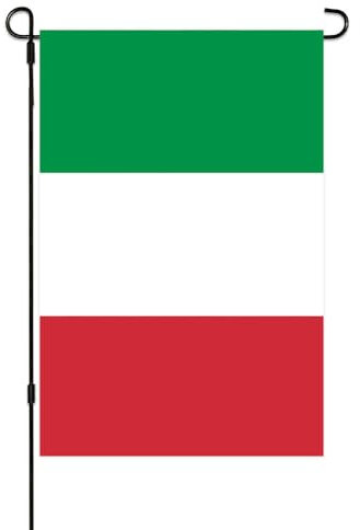 Bandera italiana pequeña de Italia para jardín, 12 x 18 pulgadas, doble cara, resistente a la intemperie, para decoración al aire libre (Italia)