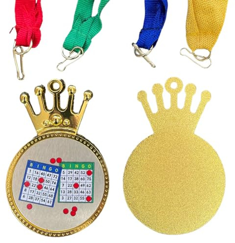 eberin · Medaille Bingo König & Friends – Ideal für Bingo-Turniere, Spieleabende, Vereinsfeiern, Bingoveranstaltungen · personalisierbar mit Wunschtext