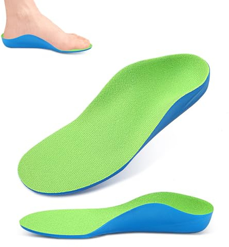 TXDKLUG Kids Premium Orthotic Arch Support Skosulor, Barn Pu Dämpningsinsatser för Platta Fötter, Överpronation, Plantar Fasciit, Fötter Heel Smärtlindring, Djup Hälkopp, Stötdämpning