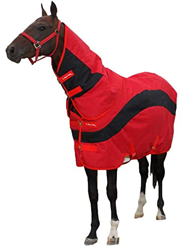 Winterdecke für Pferde, 900D Ripstop-Winterdecke für Pferde, regenfeste kalte und warme Pferdedecken für den Winter,135cm/53in
