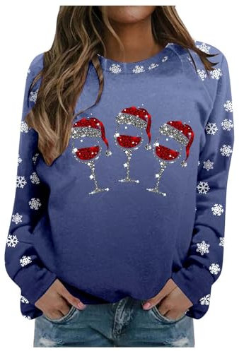 GFPGNDFHG Weihnachtspulli Damen Weihnachten Print Sweatshirt WeihnachtsSweatshirt Klamotten Teenager Mädchen Langarmshirt Jacke Zipper Hoodie