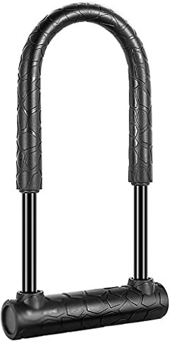 WZYYCV Bici Lock Candados En U Cerradura De Seguridad Puerta De Vidrio para Motocicleta Scooter Candado Bicicleta 16 Cm / 6.23in X 29cm / 11.4in Negros U Lock