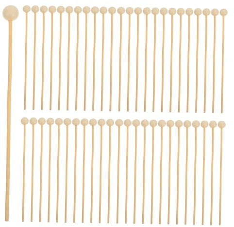 OKUMEYR 200Piezas Palitos de Madera con Bola para Postres y Bebidas Palitos para Cake Pops y Decoraciones de Dulces Versátiles y Seguros para Uso Alimentario