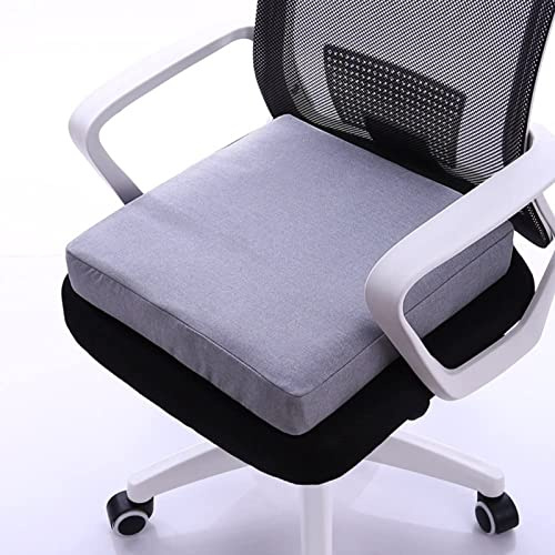 Dickes Premium-Sitzkissen mit Federkern für ultimativen Komfort und Stoßdämpfung, ideal für Bürostühle, Liegestühle, Rollstühle und Autositze, Sitzkissen für zusätzliche Unterstützung, Grau, 43 x 43 x