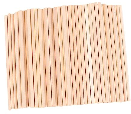 jojofuny 50stücke Runde Natürliche Holzstäbchen Für Basteln Handwerk Holz Dübel Sticks Zum Heimwerkergebrauch Diy Spielzeug Zubehör
