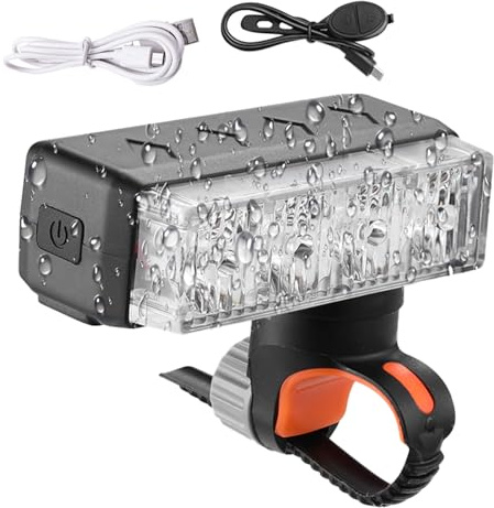 Bici Forte – Linterna de bicicleta de 120 dB – Timbre USB impermeable con 4 sonidos y 4 luces para ciclismo urbano desplazados niños adultos