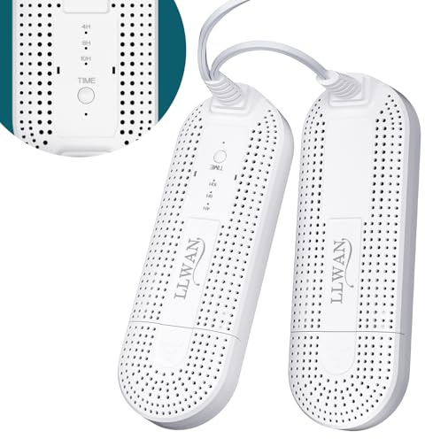 Elektrischer Schuhtrockner, Skischuhtrockner, Schuhwärmer und Stiefel für verschwitzte Schuhe, mit 4/8/10 Stunden Timer, weiß, allgemein