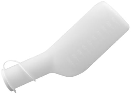 Bottiglia per Orinatoio 1000ml in Plastica Bianca per Pazienti