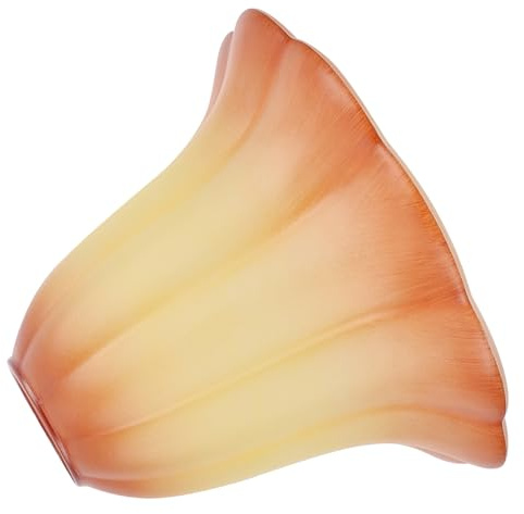 HOLIDYOYO Pantalla Lámpara de Color Champán con Diseño Floral Vintage Tulipa Esmerilada para Lámparas de Techo Sobremesa y Accesorio de Reemplazo Decorativo