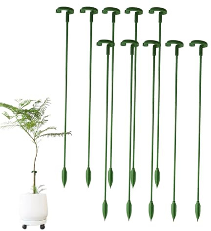 Estacas de soporte para plantas, 10 piezas de soportes para orquídeas, soporte para jaula de plantas, soporte de flores para jardín, orquídea, tomate, rosa, , phalaenopsis, bonsái y balcón