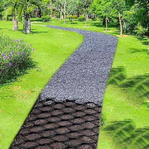 Kiesgitter-Pflastersteine für Einfahrten, Gehwege, Terrassen und Parkplätze, 5,1 cm hohes Bodengitter (1 x 8 m für stabile Hänge und Wege)