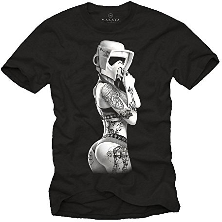 Tee Shirt Stromtrooper Tattoo Tshirt Homme Pin Up Girl Ink Wars