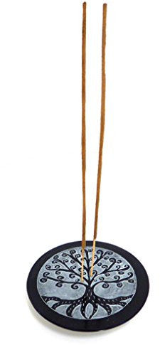 Fumaga – Räucherstäbchenhalter „Lebensbaum“ aus Speckstein, Ø 10,0 cm