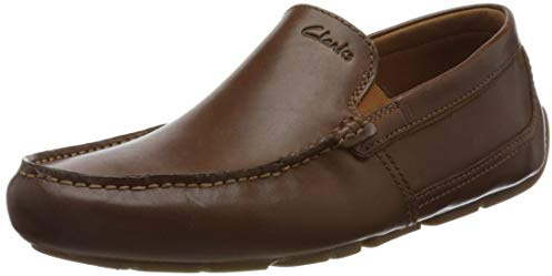 Clarks Markman Plain Mens Dark Tan Lea, 9