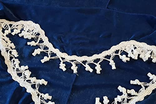 Tende per camion – Set di 3 tende per tutte le marche e modelli di camion, blu con nappe bianche