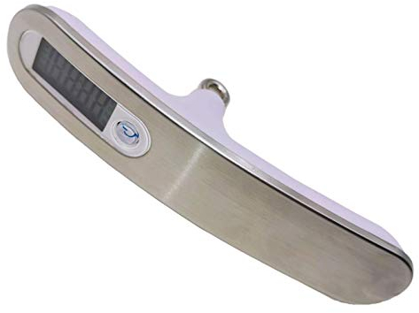 DASNTERED Pèse-arqué numérique pour tir à l'arc - 110 lb - Pèse-arquée - Balance de chasse - Pèse-bagage avec écran LCD - Pèse-arqué portable - Argenté