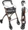 Casa Soft Braun Rollator schmal für Wohnung & Innenbereich, faltbar & leicht, 5 kg I höhenverstellbarer Wohnungsrollator von Lösch Reha I zuverlässige Gehhilfe für Senioren