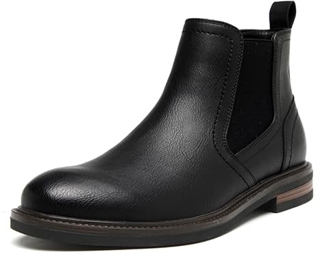DECARSDZ Mens Comfortable Fashion Black Chelsea Boots Slip On Ankle Dress Oxford Chukka Boot for Men